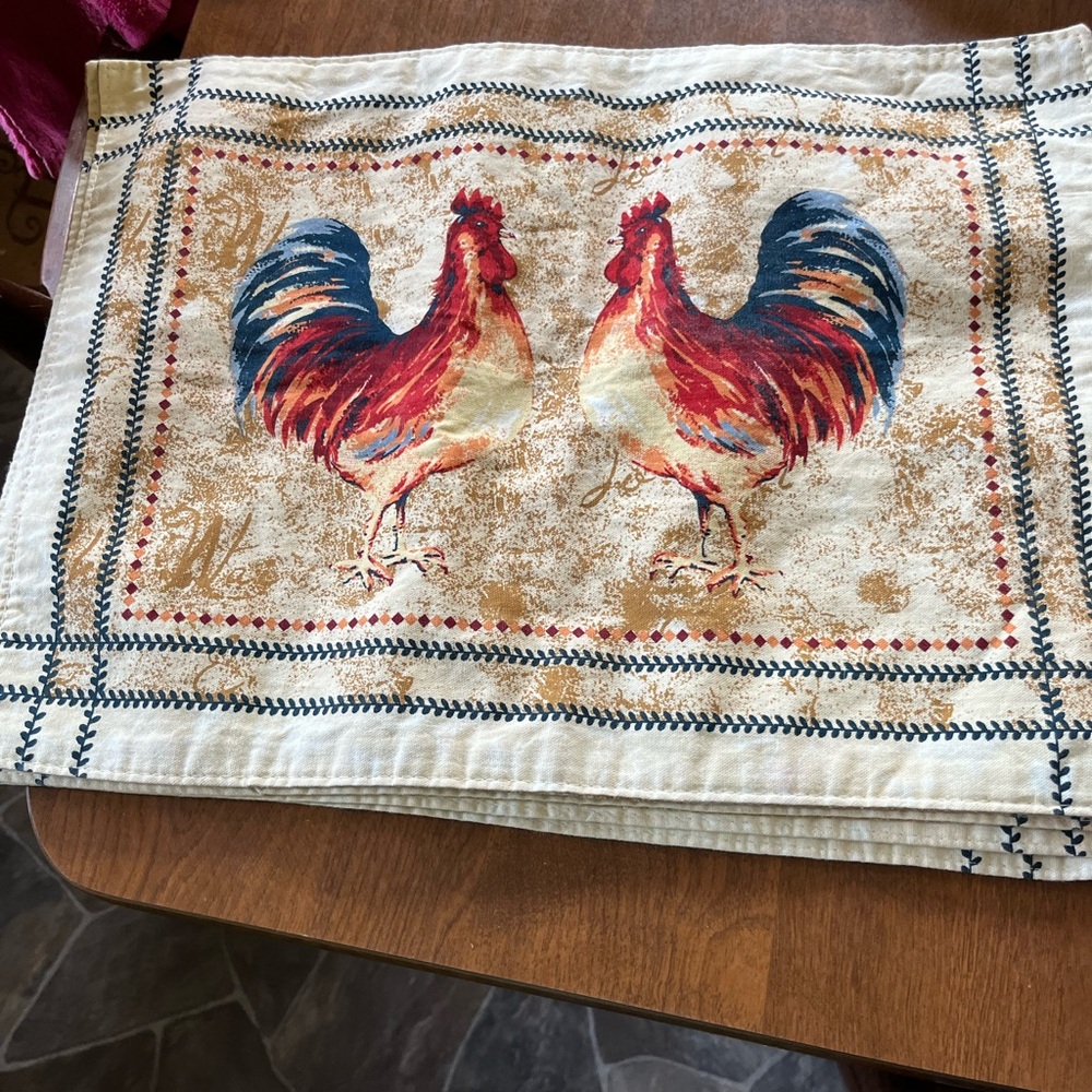 Rooster place mats